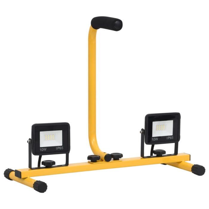 Projecteur à LED avec poignée 2x10 W Blanc chaud – Image 2