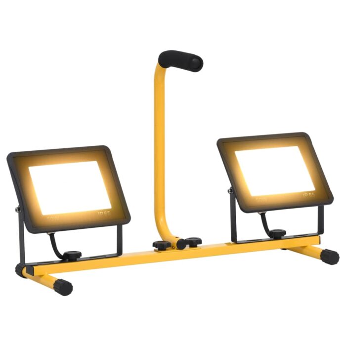 Projecteur à LED avec poignée 2x50 W Blanc chaud – Image 1