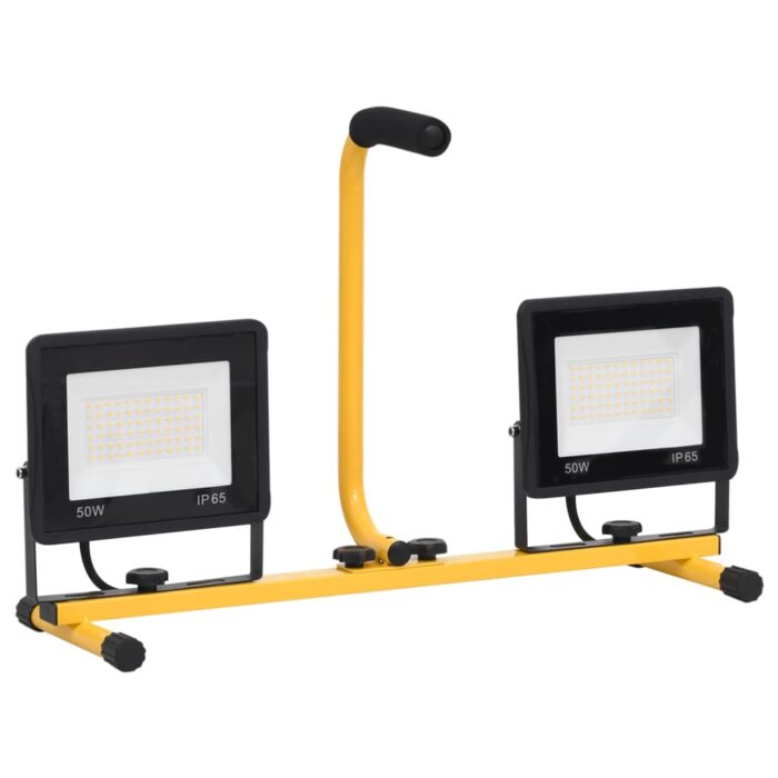 Projecteur à LED avec poignée 2x50 W Blanc chaud – Image 3