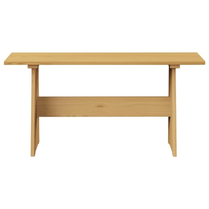 Table à manger avec banc REINE marron miel bois de pin solide – Image 3