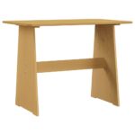 Table à manger avec banc REINE marron miel bois de pin solide – Image 5