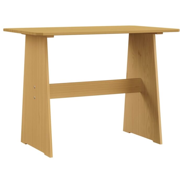 Table à manger avec banc REINE marron miel bois de pin solide – Image 5