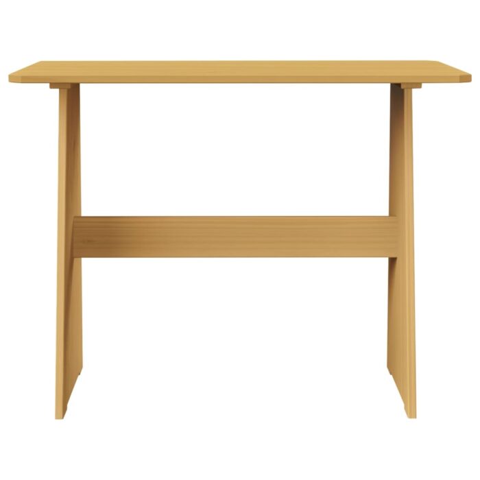 Table à manger avec banc REINE marron miel bois de pin solide – Image 6