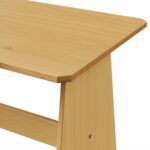 Table à manger avec banc REINE marron miel bois de pin solide – Image 7