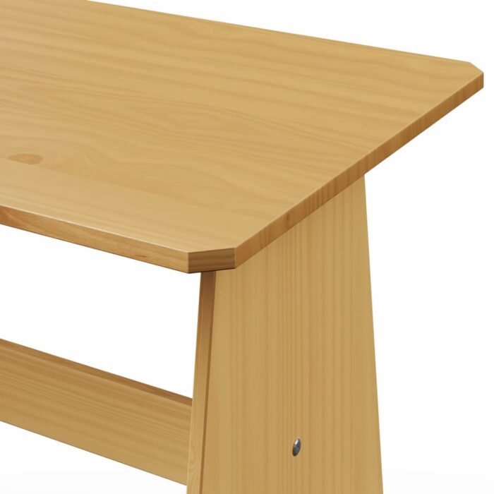 Table à manger avec banc REINE marron miel bois de pin solide – Image 7