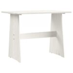 Table à manger avec banc REINE blanc bois de pin solide – Image 2