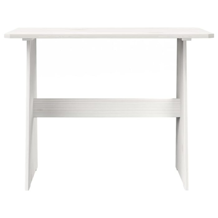 Table à manger avec banc REINE blanc bois de pin solide – Image 3