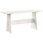 Table à manger avec banc REINE blanc bois de pin solide – Image 5