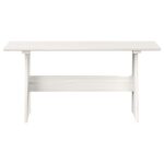 Table à manger avec banc REINE blanc bois de pin solide – Image 6