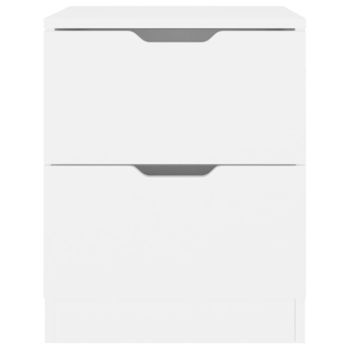 Tables de chevet 2 pcs blanc 40x40x50 cm bois d’ingénierie – Image 2