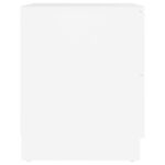 Tables de chevet 2 pcs blanc 40x40x50 cm bois d’ingénierie – Image 3