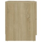 Table de chevet chêne sonoma 40x40x50 cm bois d’ingénierie – Image 2