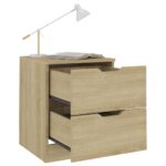 Tables de chevet 2 pcs chêne sonoma 40x40x50 cm bois ingénierie – Image 4