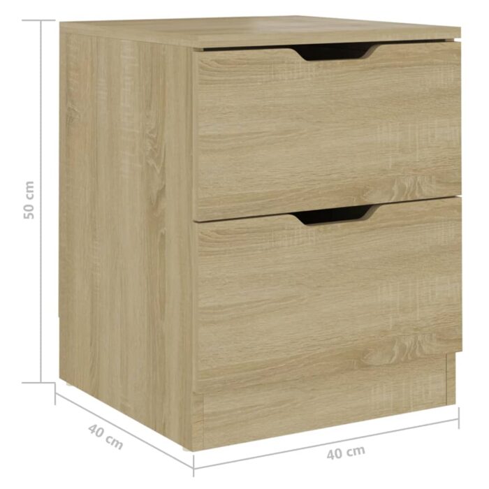 VXL8720286343289_g_en_hd_5.jpg Tables de chevet 2 pcs chêne sonoma 40x40x50 cm bois ingénierie – Image 5