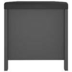 Boîte de rangement et coussin Gris 105x40x45 cm Bois ingénierie – Image 4