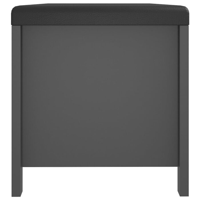 Boîte de rangement et coussin Gris 105x40x45 cm Bois ingénierie – Image 4