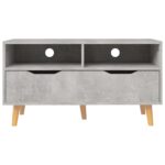 Meuble TV gris béton 90x40x48,5 cm bois d'ingénierie – Image 3