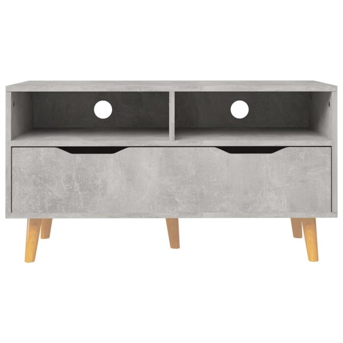 Meuble TV gris béton 90x40x48,5 cm bois d'ingénierie – Image 3
