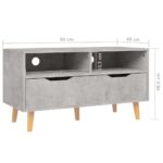 Meuble TV gris béton 90x40x48,5 cm bois d'ingénierie – Image 5