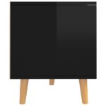 Meuble TV noir brillant 90x40x48,5 cm bois d'ingénierie – Image 4