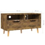 Meuble TV chêne fumé 90x40x48,5 cm bois d'ingénierie – Image 5