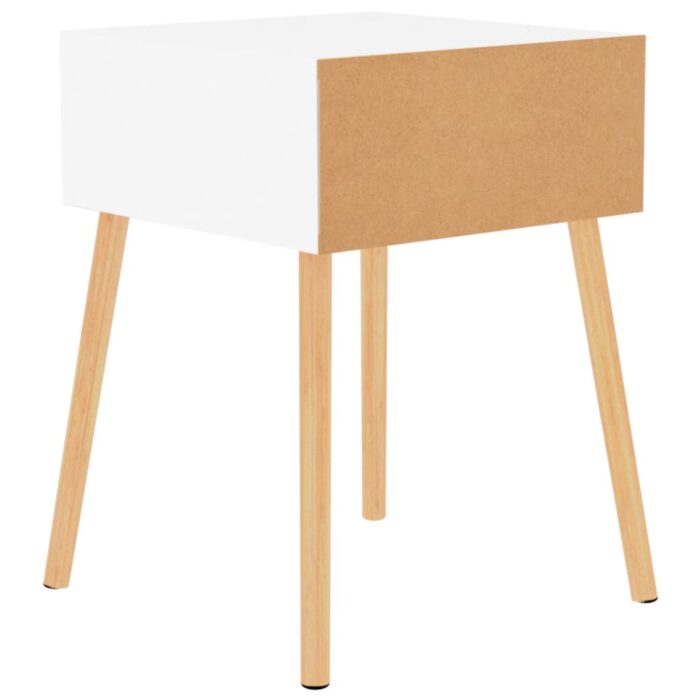 Tables de chevet 2 pcs Blanc 40x40x56 cm Bois d'ingénierie – Image 3