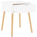 Tables de chevet 2 pcs Blanc 40x40x56 cm Bois d'ingénierie – Image 4