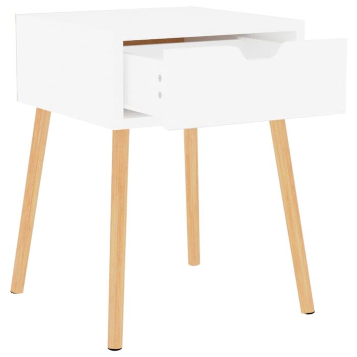 Tables de chevet 2 pcs Blanc 40x40x56 cm Bois d'ingénierie – Image 4