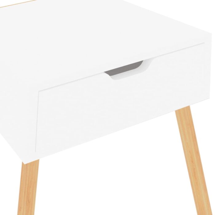 Tables de chevet 2 pcs Blanc 40x40x56 cm Bois d'ingénierie – Image 7