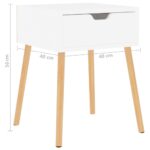 Tables de chevet 2 pcs Blanc 40x40x56 cm Bois d'ingénierie – Image 8