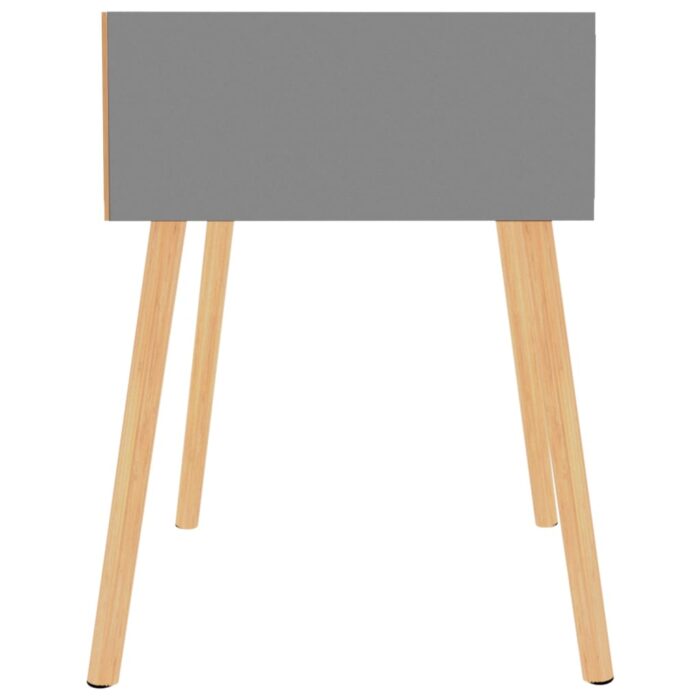 Tables de chevet 2 pcs Gris 40x40x56 cm Bois d'ingénierie – Image 2