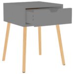 Tables de chevet 2 pcs Gris 40x40x56 cm Bois d'ingénierie – Image 4