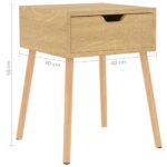 Table de chevet Chêne sonoma 40x40x56 cm Bois d'ingénierie – Image 8