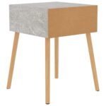 Table de chevet Gris béton 40x40x56 cm Bois d'ingénierie – Image 3