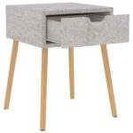 Table de chevet Gris béton 40x40x56 cm Bois d'ingénierie – Image 4