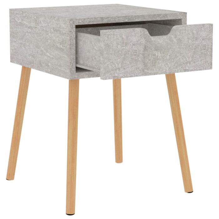 Table de chevet Gris béton 40x40x56 cm Bois d'ingénierie – Image 4