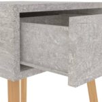 Table de chevet Gris béton 40x40x56 cm Bois d'ingénierie – Image 6