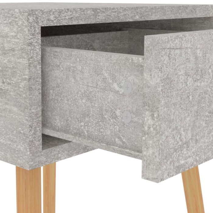 Table de chevet Gris béton 40x40x56 cm Bois d'ingénierie – Image 6