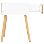 Table de chevet Blanc chêne sonoma 40x40x56cm Bois d'ingénierie – Image 5