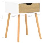 Table de chevet Blanc chêne sonoma 40x40x56cm Bois d'ingénierie – Image 8