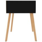 Table de chevet Noir brillant 40x40x56 cm Bois d'ingénierie – Image 2