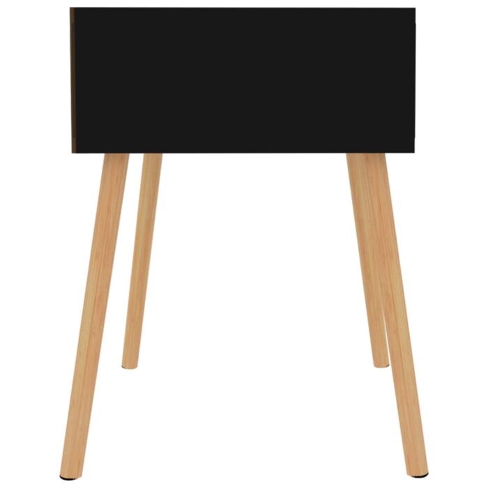 Table de chevet Noir brillant 40x40x56 cm Bois d'ingénierie – Image 2