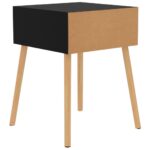 Table de chevet Noir brillant 40x40x56 cm Bois d'ingénierie – Image 3