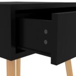 Table de chevet Noir brillant 40x40x56 cm Bois d'ingénierie – Image 6