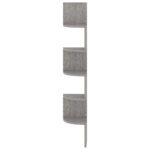 Étagère d'angle murale gris béton 19x19x123cm bois d'ingénierie – Image 3