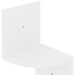 Étagère d'angle murale blanc brillant 19x19x123 cm – Image 4