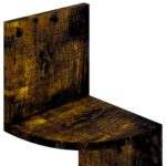 Étagère d'angle murale chêne fumé 19x19x123cm bois d'ingénierie – Image 4