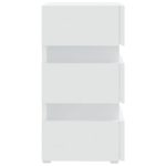 Table de chevet à LED blanc 45x35x67 cm bois d'ingénierie – Image 7