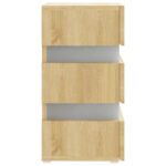Table de chevet à LED chêne sonoma 45x35x67cm bois d'ingénierie – Image 8