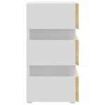 Table de chevet à LED Blanc et chêne sonoma 45x35x67 cm – Image 8